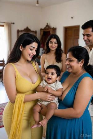 Anita's Family Incest Treasures Part 7: Anita's hubby joins the incest. Rahul lusts for his mom. Read 50% free in the Blog