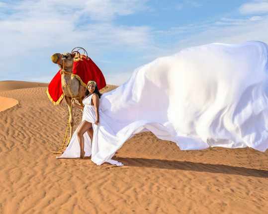 What Makes Abu Dhabi’s Golden Hour Perfect for Flying Dress Photography?