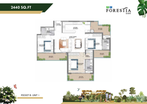 M3M Forestia East 3.5 BHK Floor Plans
