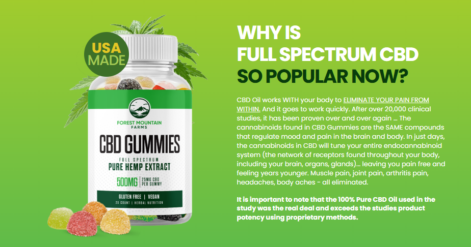 Forest Mountain Farms CBD Gummies (Official Site) – Natural Relief for stress anxiety pain & full price purchase guide!