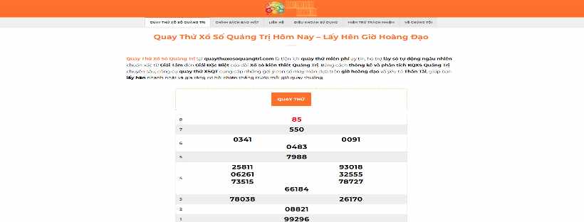 Quay Thử Xổ Số Quảng Trị - Quay Thử XSQT Lấy Hên Giờ Hoàng Đạo
